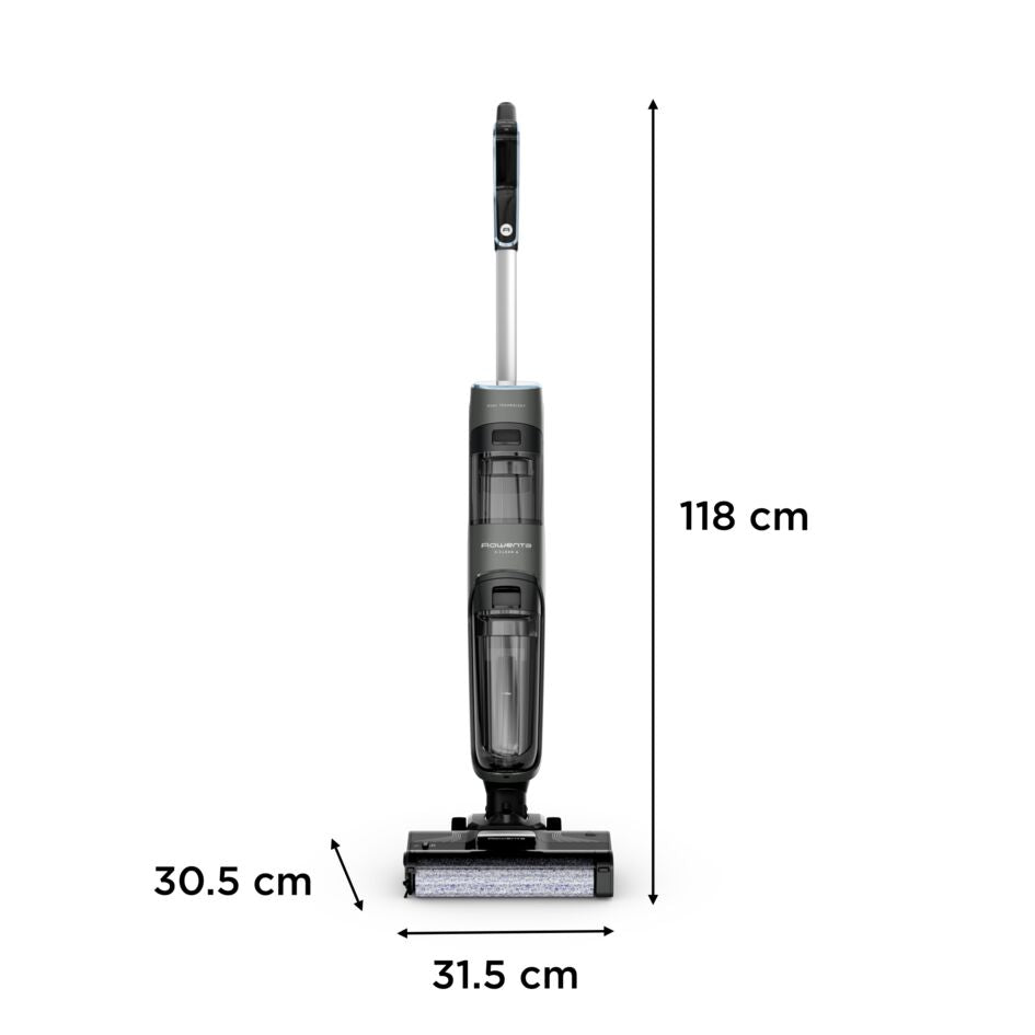 Rowenta Stabstaubsauger X-Clean 4 – 200 W, Akkubetrieb, 3 Stufen, 30,5 × 31,5 × 114,7 cm