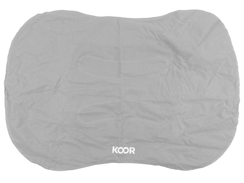 KOOR Reisekissen Sonno – aufblasbar, faltbar – für Auto, Flugzeug – 280 × 90 × 450 mm – grau – Polyester