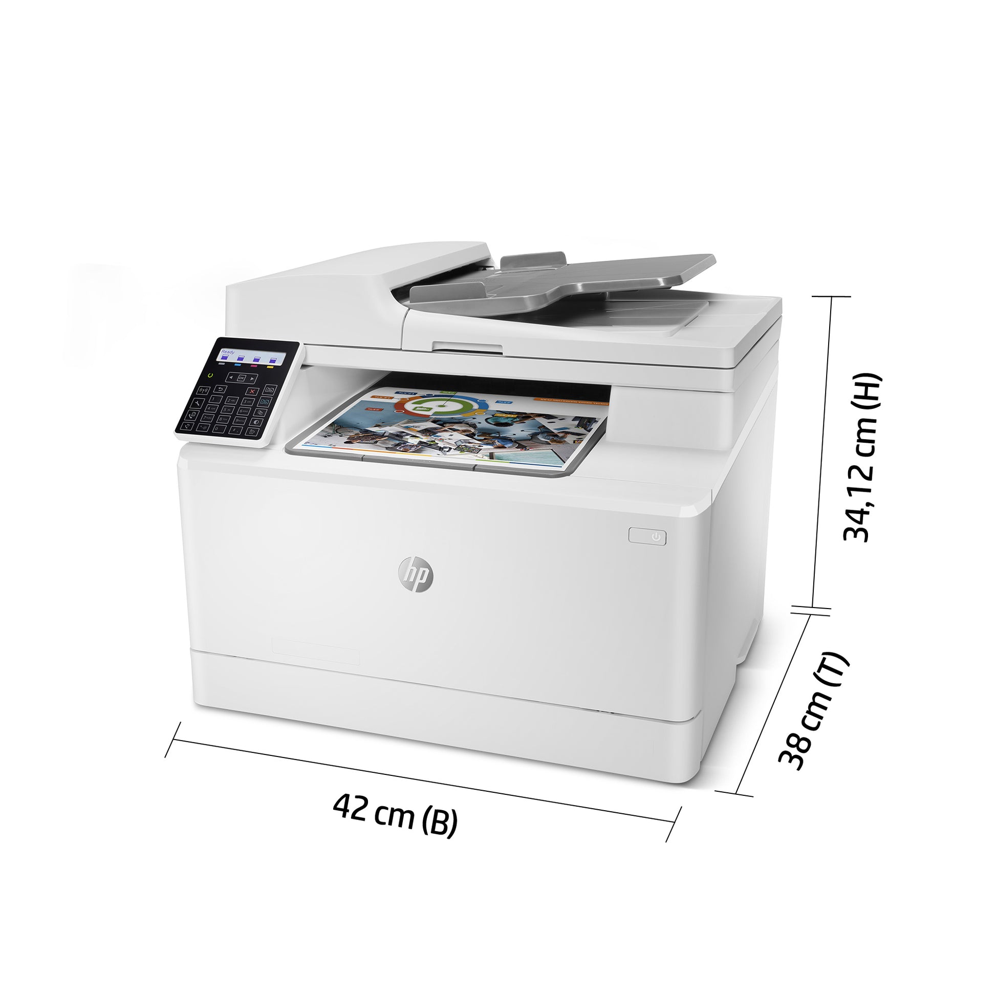 HP Color LaserJet Pro M183fw – Farbiges Laser-MFP A4, 4-in-1 – USB/LAN – ADF – 16 ppm S/W, 16 ppm Farbe