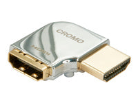 Lindy HDMI (Stecker) auf HDMI (Buchse) Adapter, rechts abgewinkelt 90°, CROMO