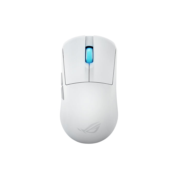 ASUS ROG Harpe Ace Mini WE Gaming-Maus – kabellos, 42'000 dpi, 8'000 Hz, beidhändig, Beleuchtung, weiss