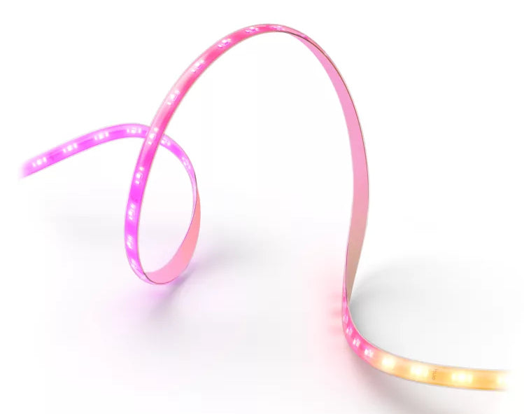 Philips Hue Lightstrip LED Flux Gradient 10 m – Bluetooth – RGBW – 2'000 lm 20 W – IP20 – weiss, Silikon