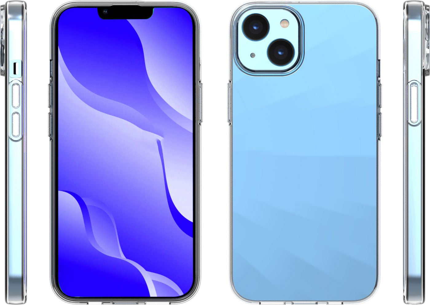 eSTUFF INFINITE (GRS) VIENNA Backcover – für Apple iPhone 14, TPU, Transparent