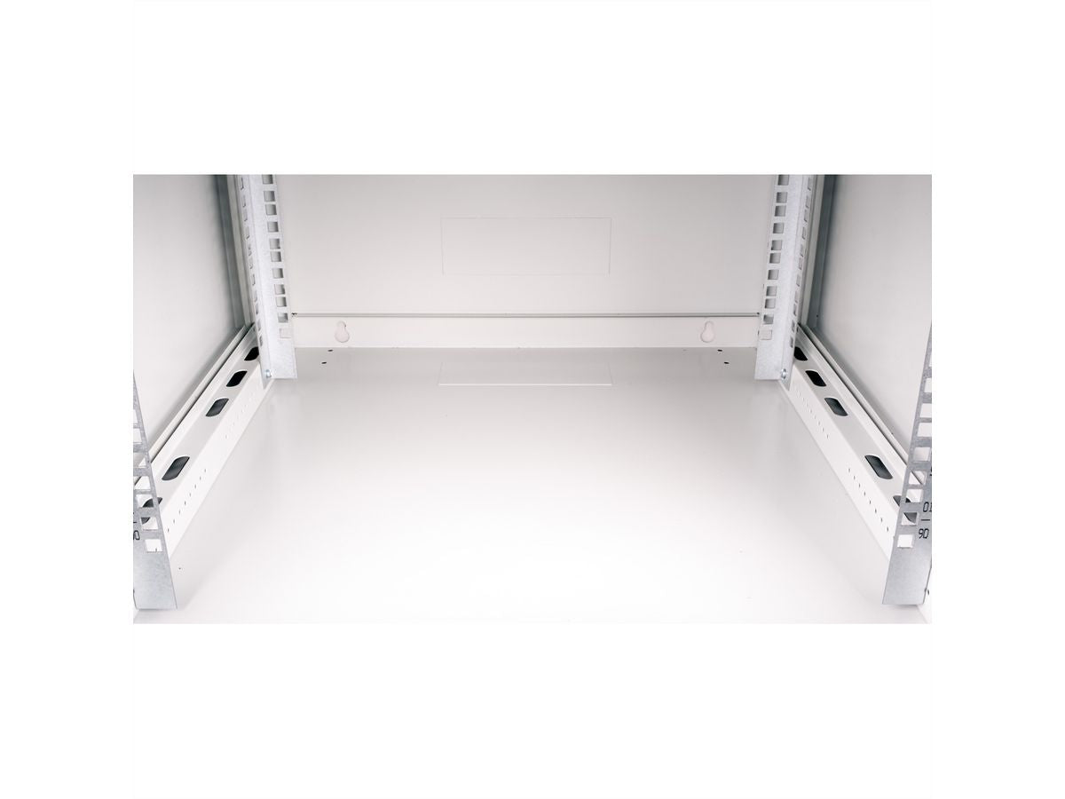 ROLINE Basic Plus – 19" Wandverteiler 6U, IP20, abschliessbar, 600 × 600 × 379 mm, lichtgrau, Stahl
