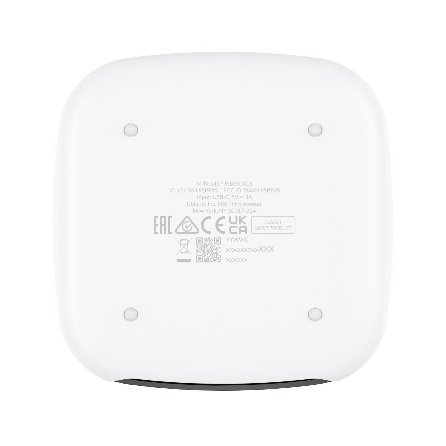 Ubiquiti UISP Fiber XGS – XGS-PON CPE, bis 10000 Mbit/s, 1x RJ-45 (10G/5G/2,5G/1G), SC/APC