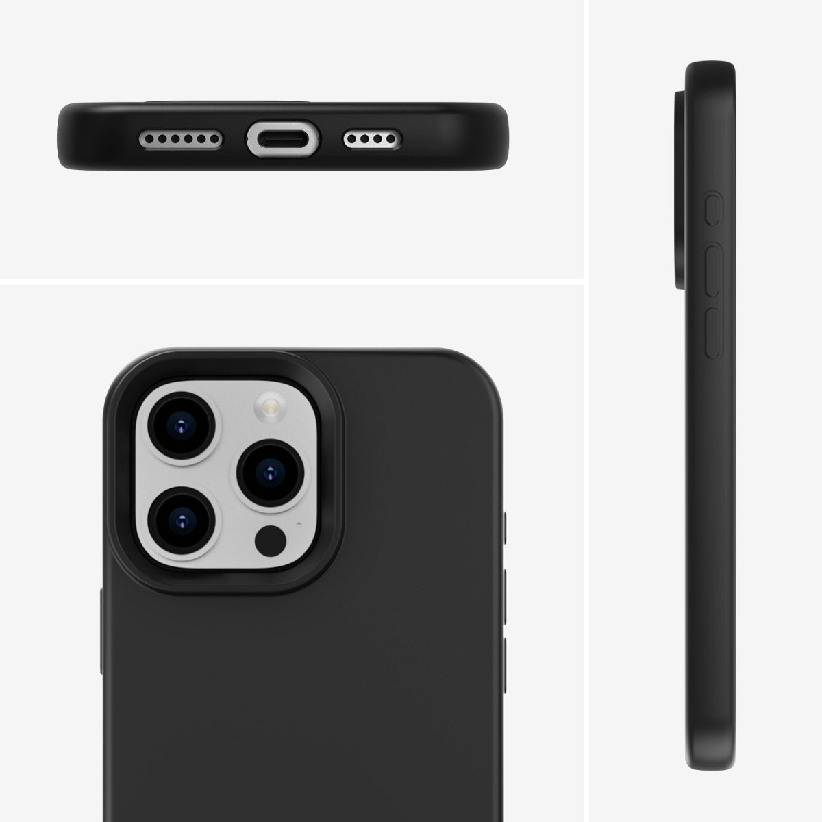 4smarts Backcover – für Apple iPhone 16 Pro – MagSafe, Mikrofaser + Silikon, schwarz