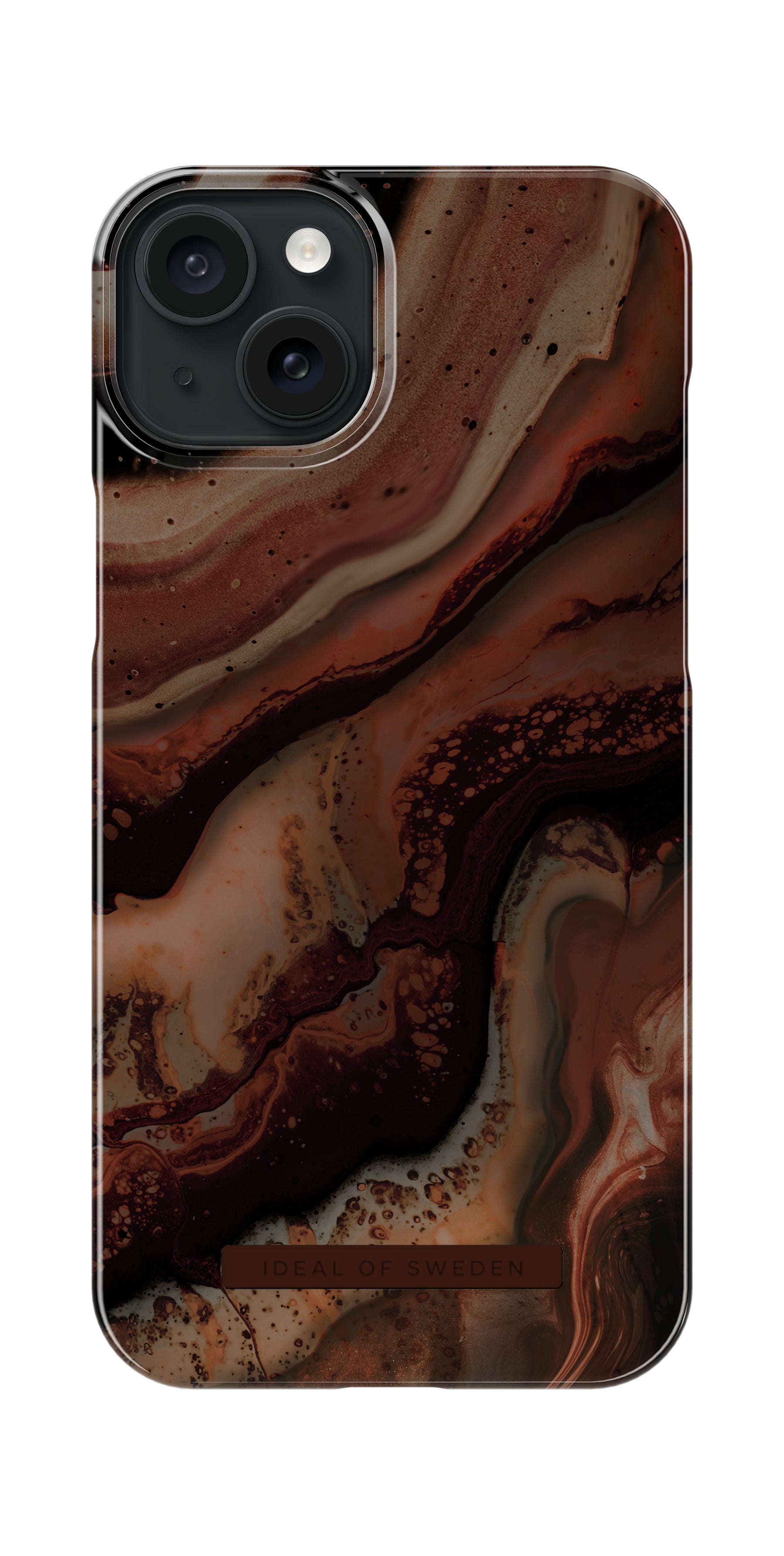 Ideal of Sweden – Backcover – für Apple iPhone 15 Plus – Dunkel Bernstein Marmor – PC