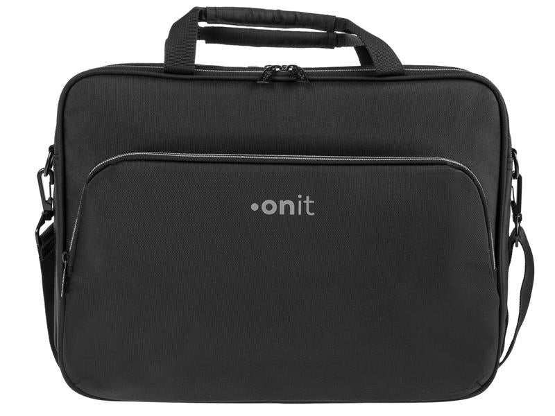 ONIT Notebook-Tasche bis 15,6" – Trolley-Band, 600D rPET – Schwarz