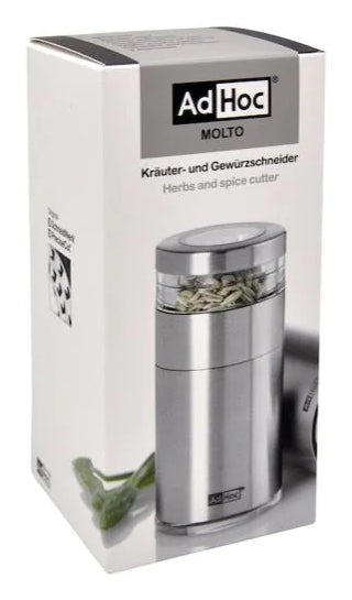 AdHoc Salz-/Pfeffermühle Ø 4,5 × 9 cm, Edelstahl, Silber