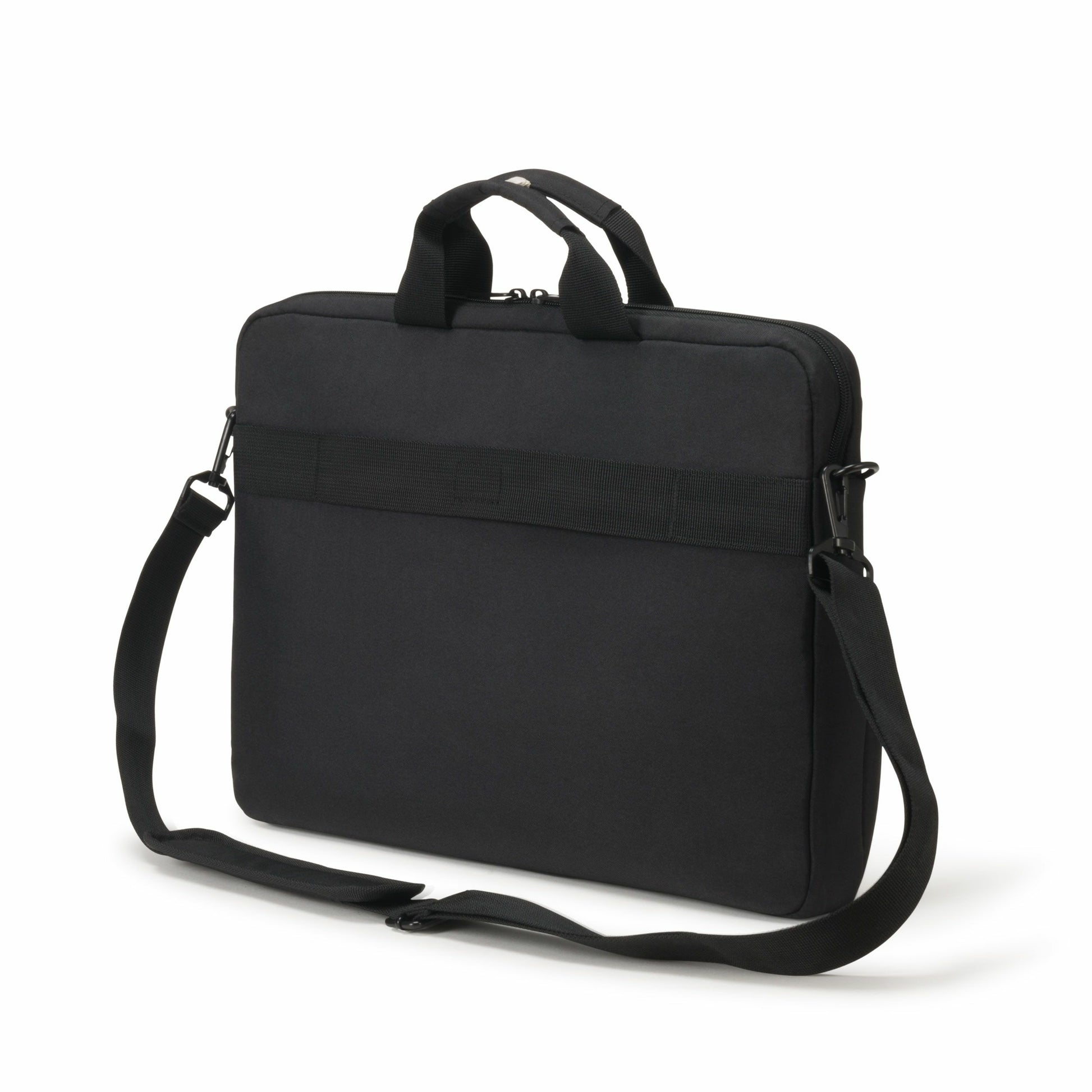 DICOTA Eco Slim Case Plus BASE Notebook-Tasche bis 15,6" – Trolley-Band, abnehmbarer Schultergurt – Schwarz