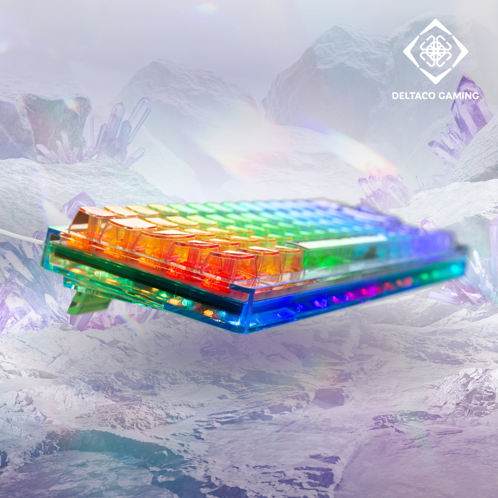 Deltaco Gaming GAM-160-T-CH – Gaming-Tastatur 65% – Mechanisch – QWERTZ (CH) – RGB – Ohne Ziffernblock