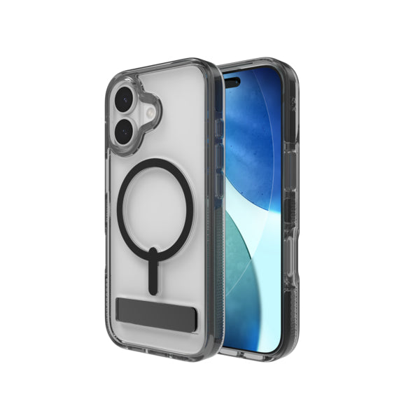 ZAGG Santa Cruz Snap Backcover – für Apple iPhone 17, Graphen, Schwarz/Transparent, bis 4 m sturzsicher