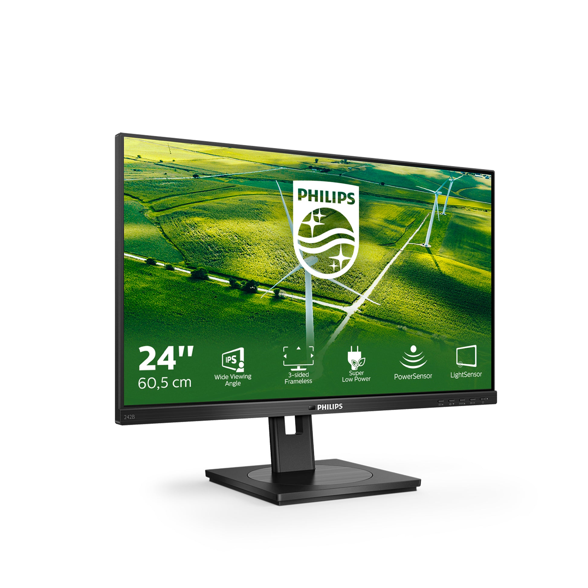 Philips 242B1G/00 – Monitor, 23,8", 1920 × 1080 (Full HD), IPS, 75 Hz, 250 cd/m², VESA 100 × 100, Schwarz