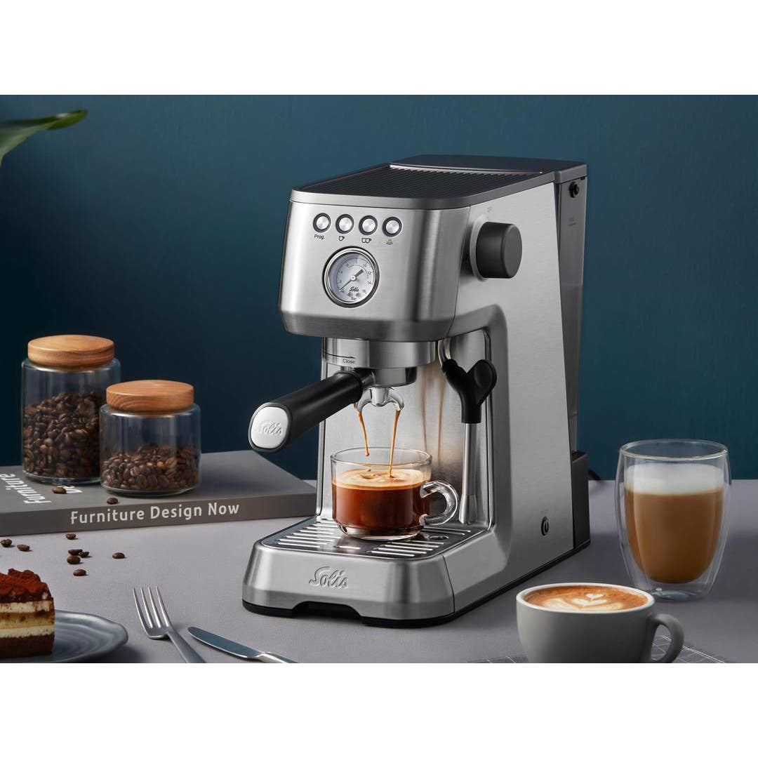 Solis Barista Perfetta+ 1170 Espressomaschine (Siebträger) – 15 bar, 1,7 l, Dampfdüse, 18,7 × 32,1 × 37,2 cm