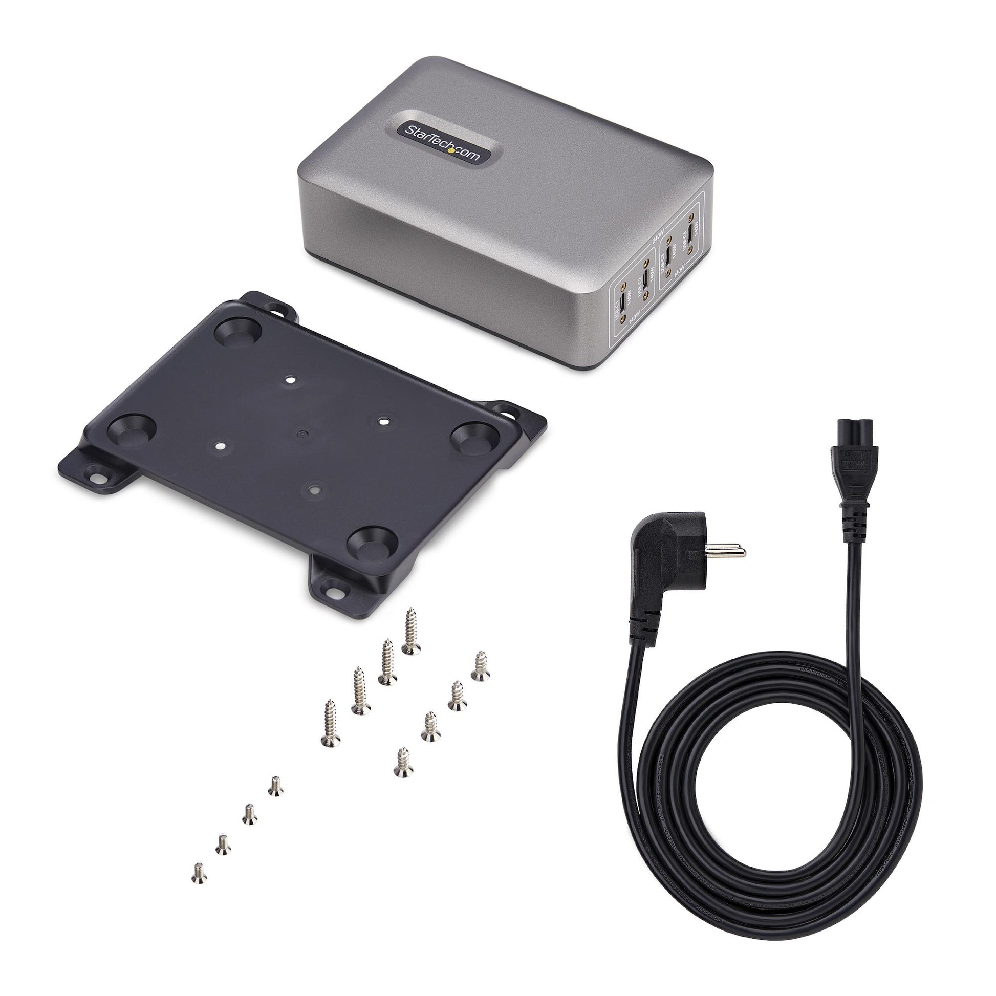 StarTech.com USB-Desktop-Ladegerät 240 W – USB-C×4 – PD 3.1, GaN, EU-Stecker (Typ C)