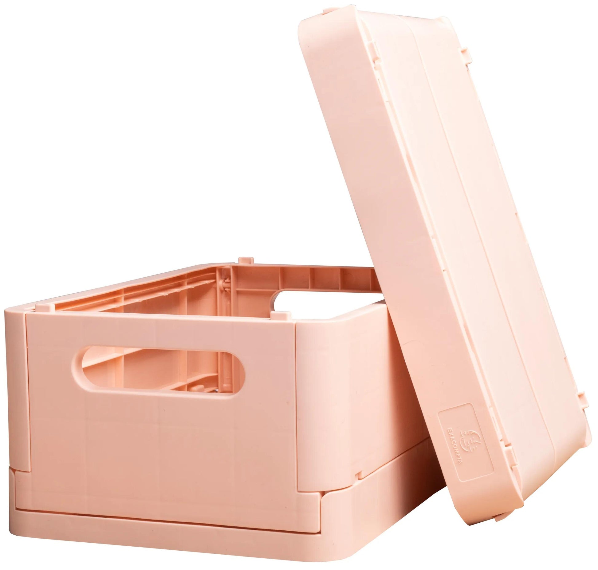 Exacompta Aufbewahrungsbox B 276 × H 120 × T 188 mm – für A5+, mit Tragegriff, stapelbar, Nude, PP