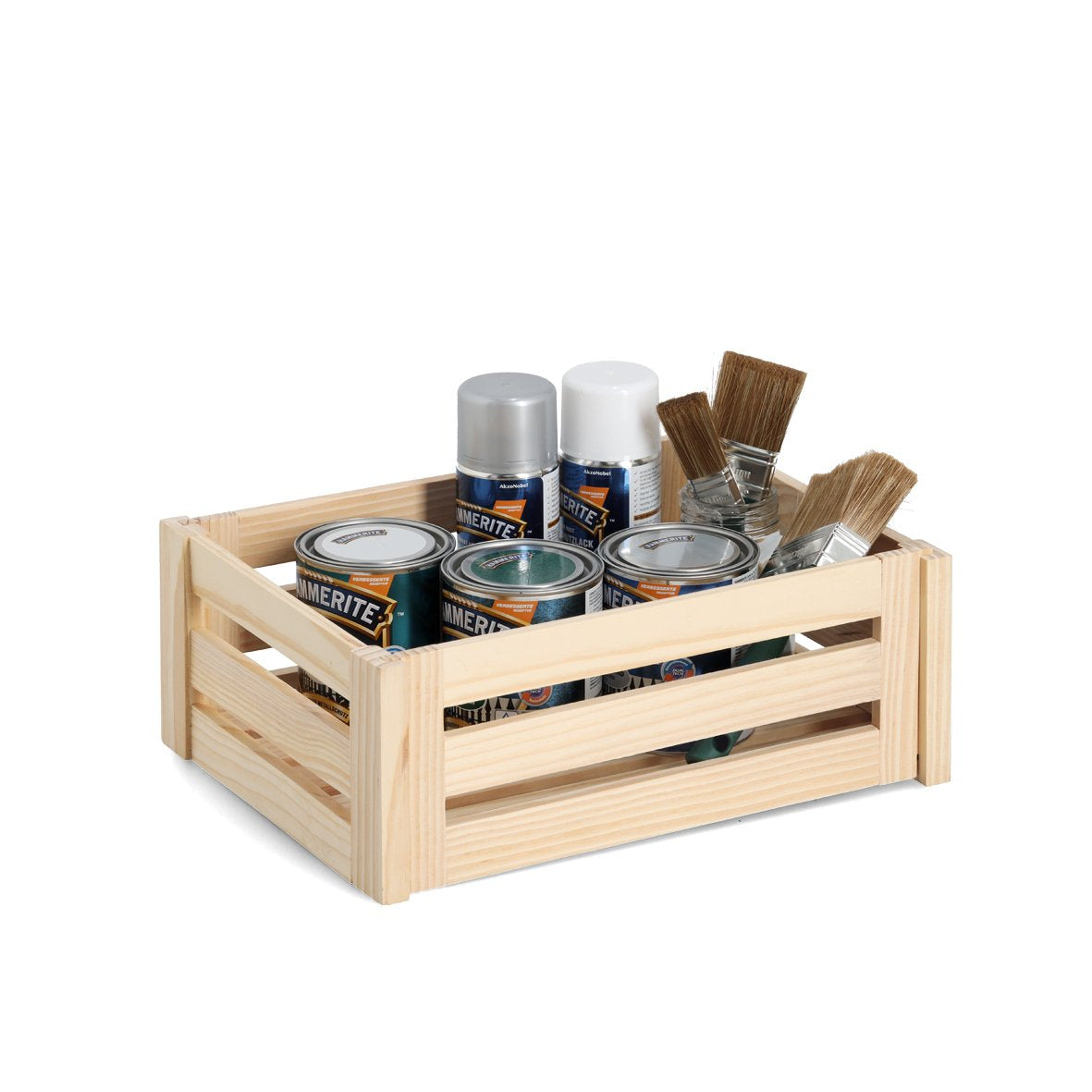 Zeller Present Aufbewahrungsbox ohne Deckel – Kiefernholz – Braun – 300 × 150 × 400 mm – Set 6 Stück