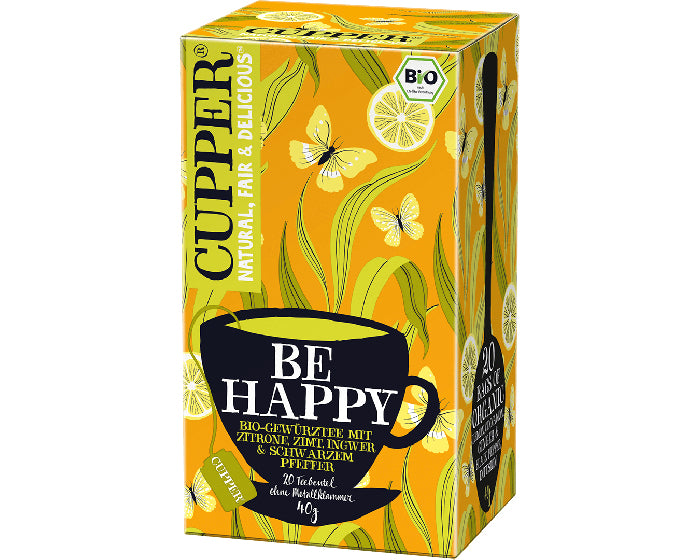 Cupper Tee Cupper – Kräutertee Zitrone, Zimt & Ingwer – Teebeutel 20 Beutel – Bio