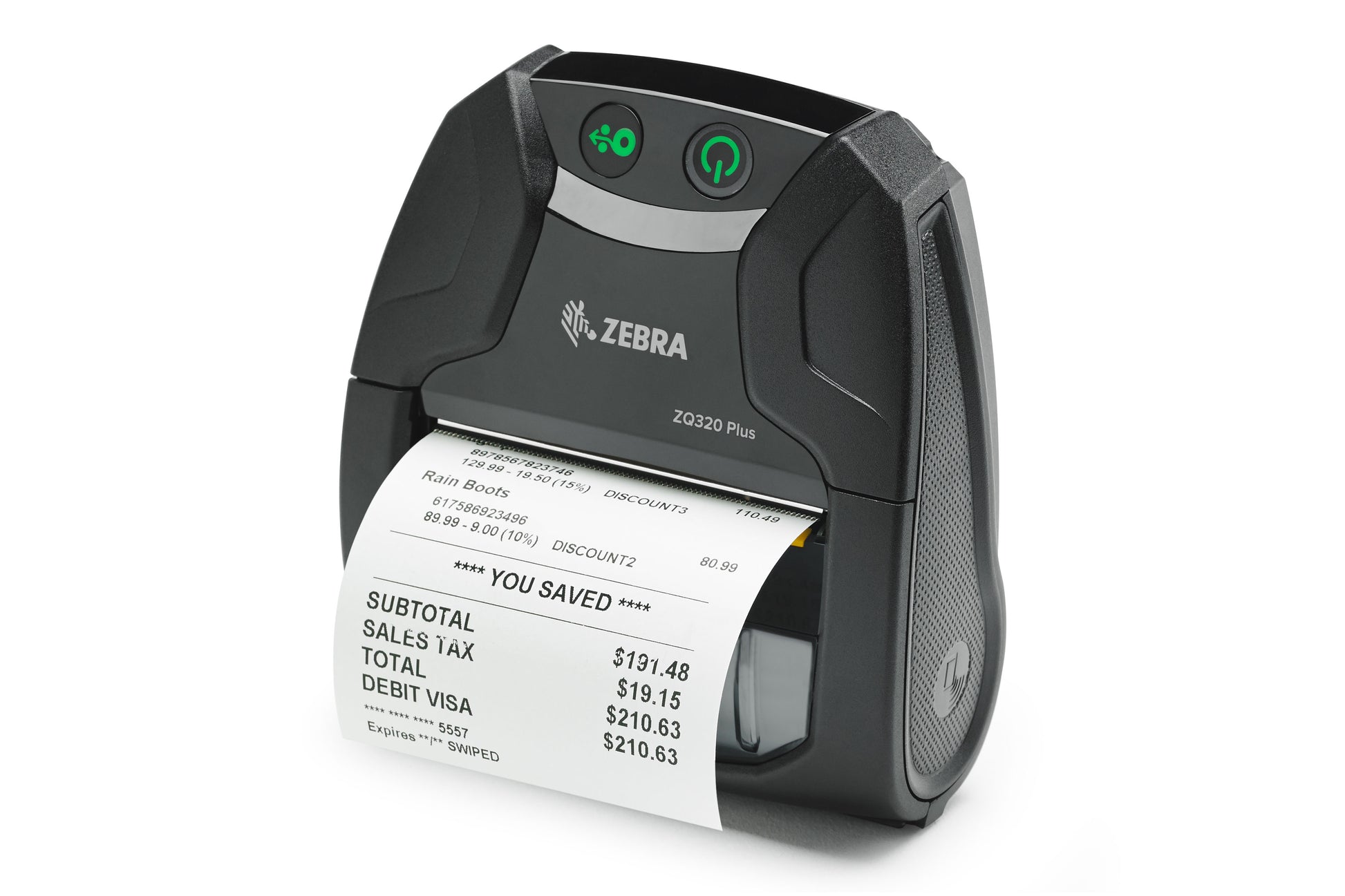 Zebra ZQ320 Plus – Mobiler Handdrucker, Thermodirekt, für den Outdoor-Einsatz, WLAN, Bluetooth