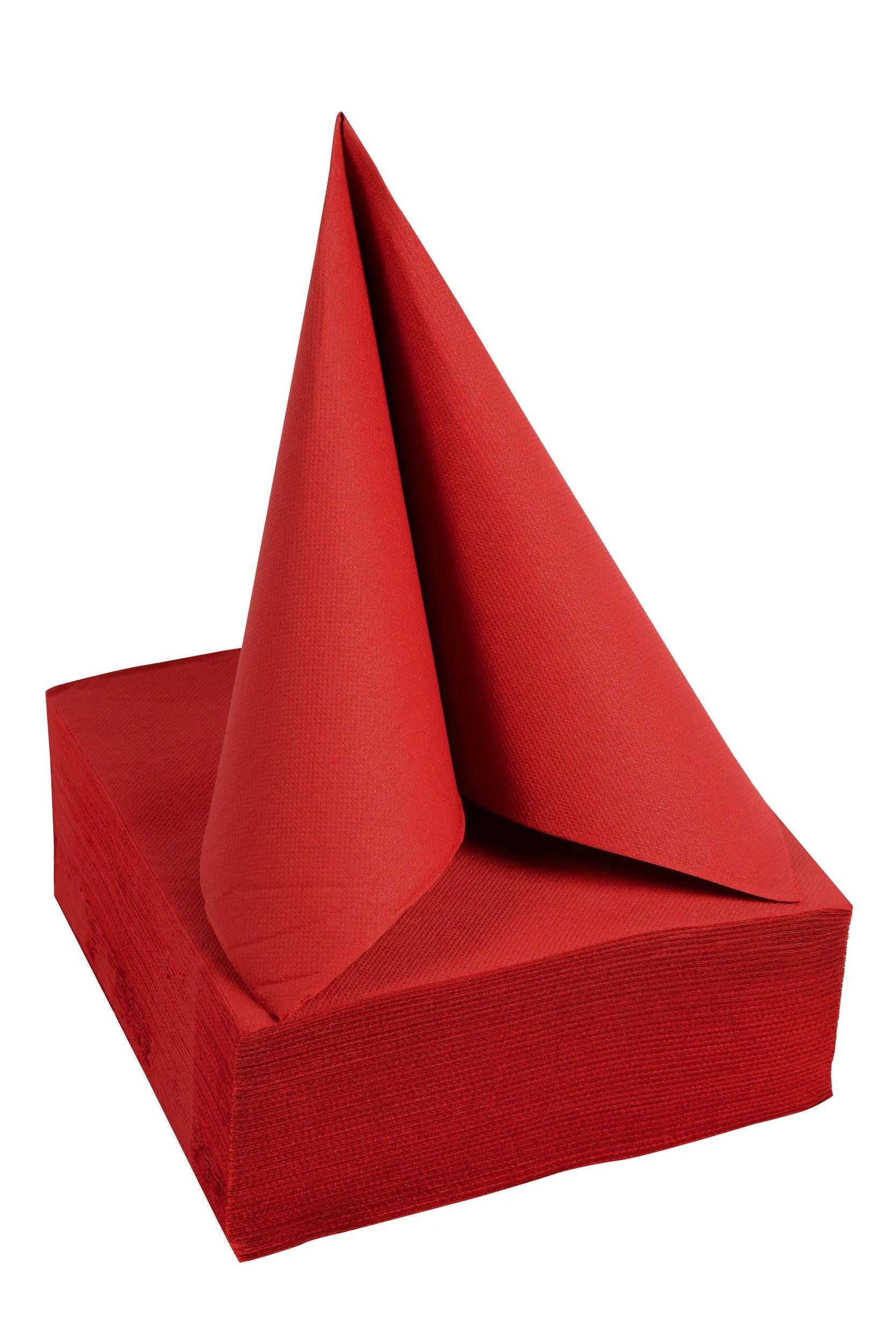 PRONAPPE Cocktail-Servietten – Rot – 20 × 20 cm, 2-lagig – 50 Stück