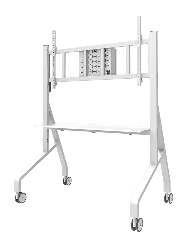 Neomounts MOVE Go XL FL50-575WH1 – Trolley, höhenverstellbar, für 65–110", VESA 100×100–1000×600, bis 125 kg