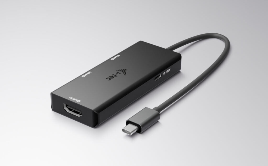i-tec USB-C zu 3× HDMI Adapter – 4K (3840 × 2160) @ 144 Hz, HDMI 2.0, 0,2 m – für Windows/Mac/Linux