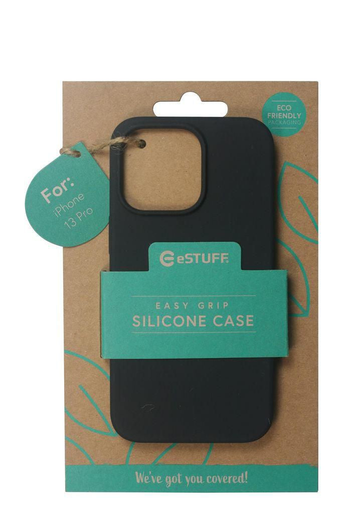 eSTUFF MADRID Backcover – für Apple iPhone 13 Pro, PC, Schwarz