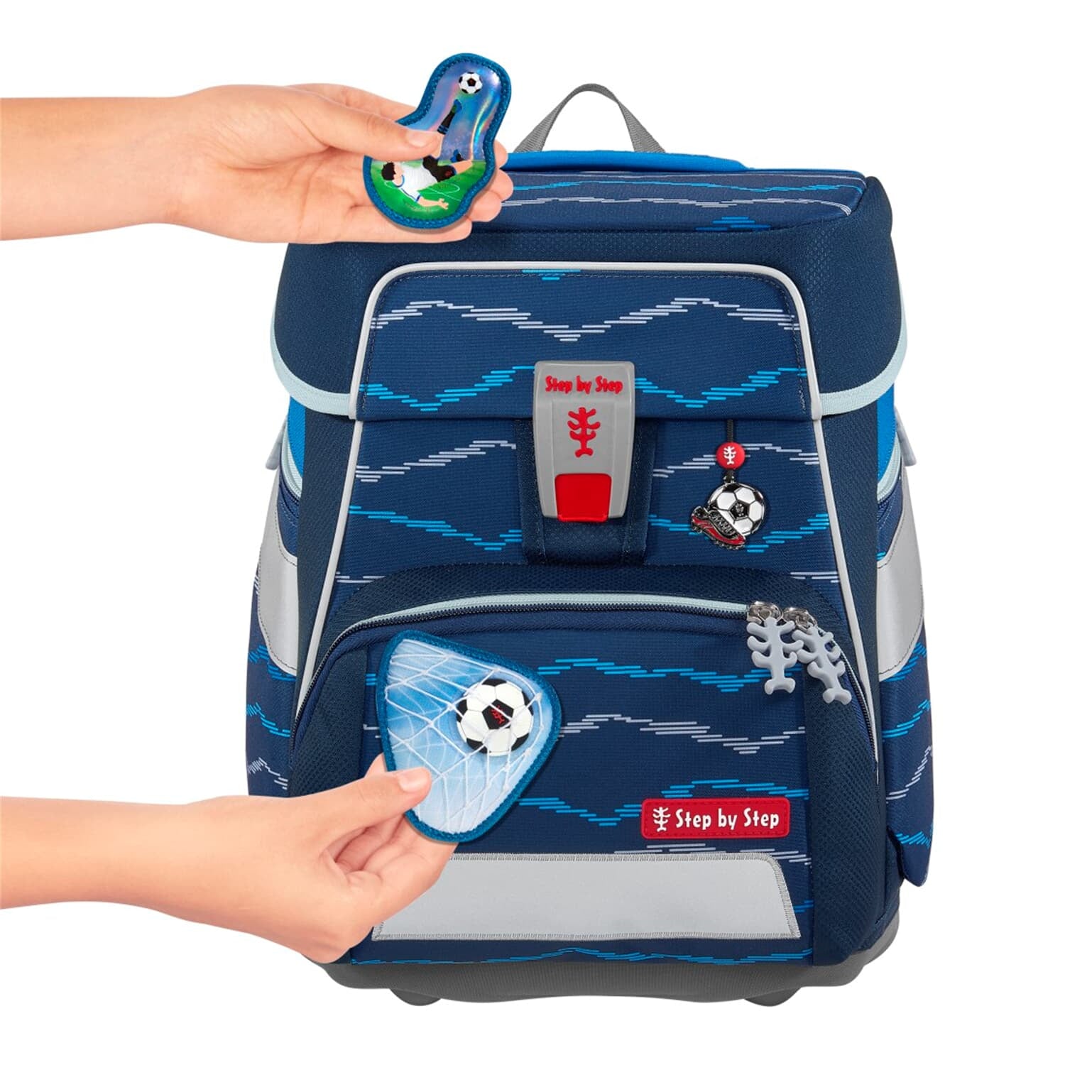 Step by Step Schulrucksack-Set SPACE – 5-teilig – Soccer Lars – Recycelte Materialien