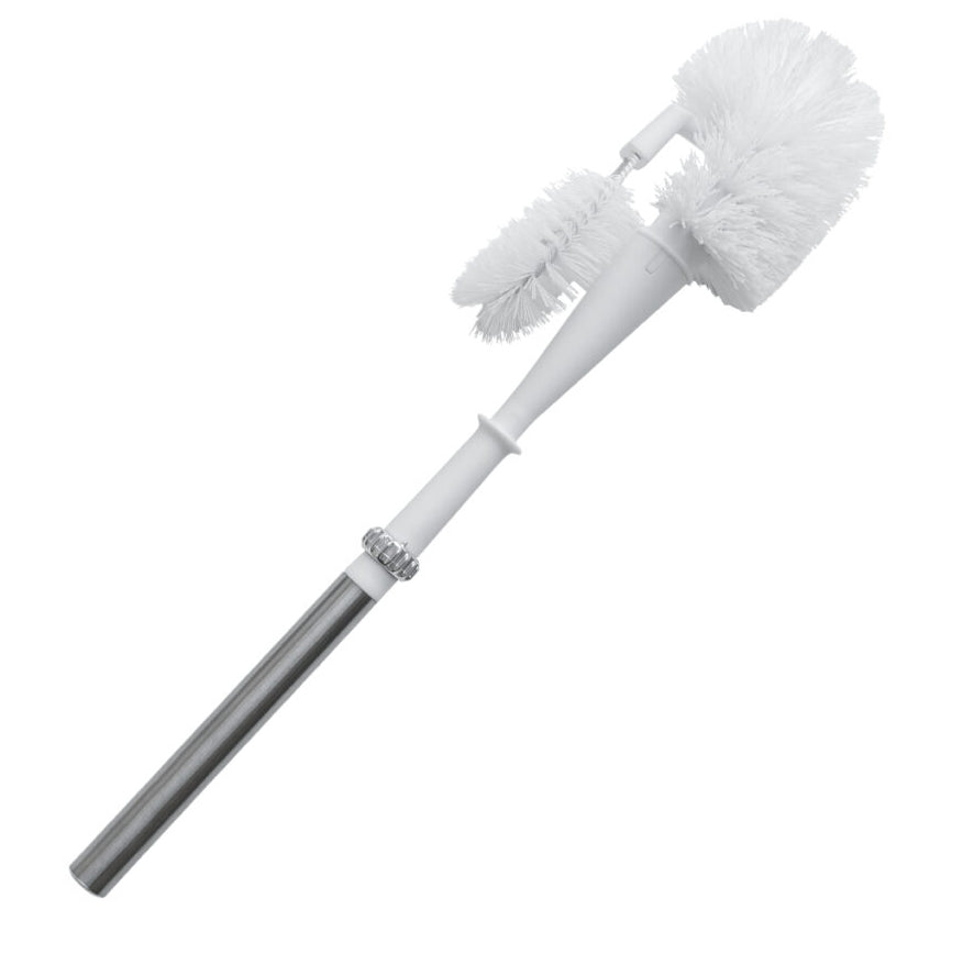 CREaCLEAN CLARISSA – WC-Bürste – Polypropylen, Edelstahl, Kopf austauschbar, mit Randreiniger, H 36,2 cm