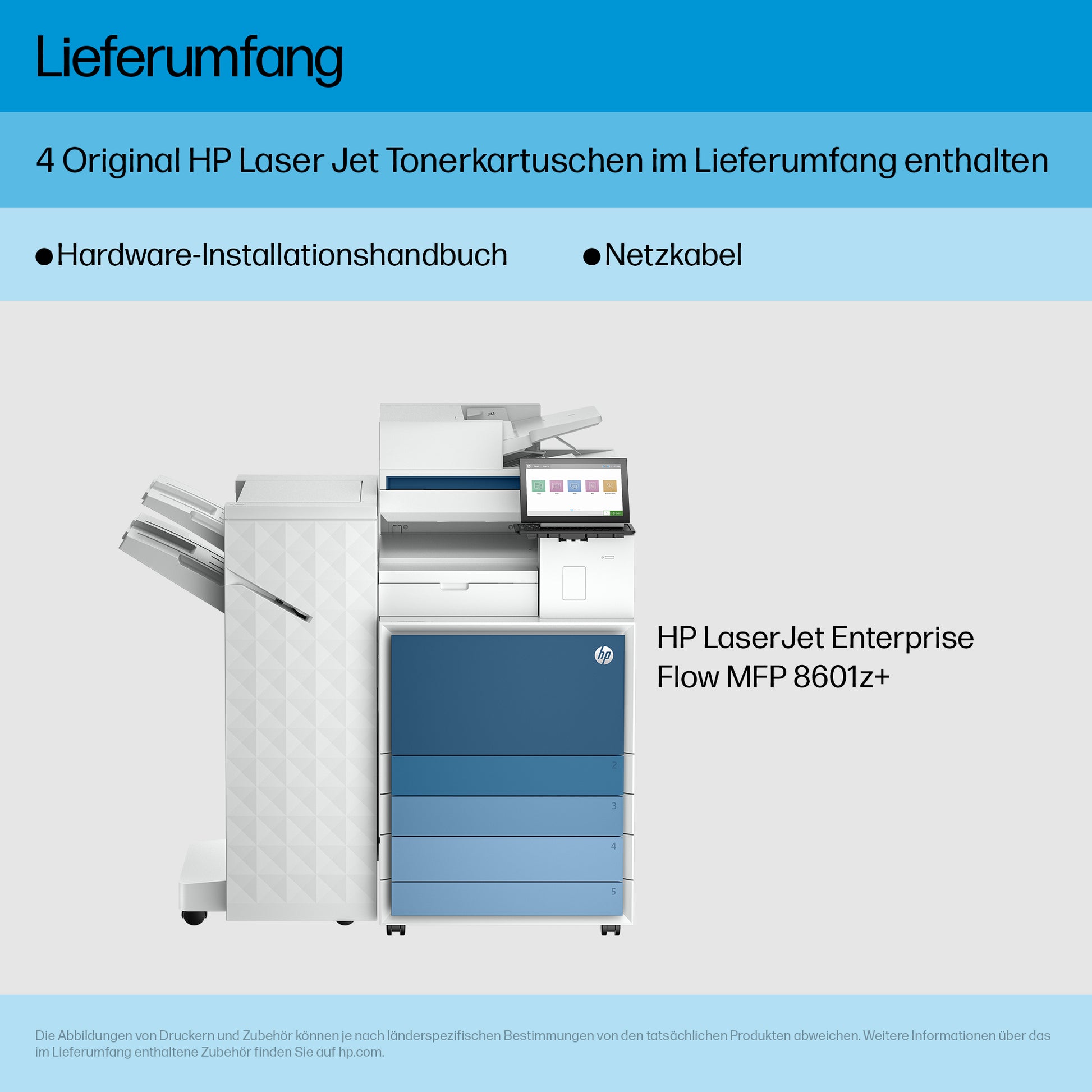 HP Enterprise Flow 8601z+ – S/W Laser-MFP A4 – 70 ppm S/W