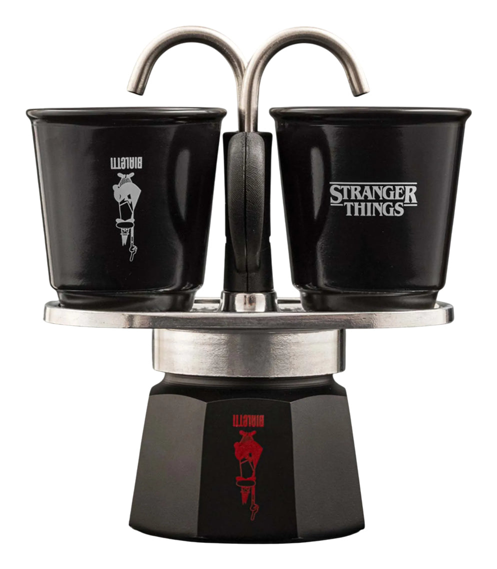 Bialetti Stranger Things Mini Express Espressokanne – für Gas, 2 Tassen, Rot