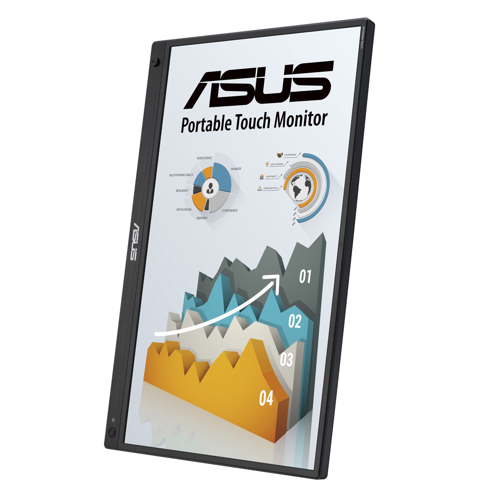 ASUS ZenScreen MB16AHT – Portabler Monitor, 15,6" 1920 × 1080 (Full HD), Touch, Schwarz