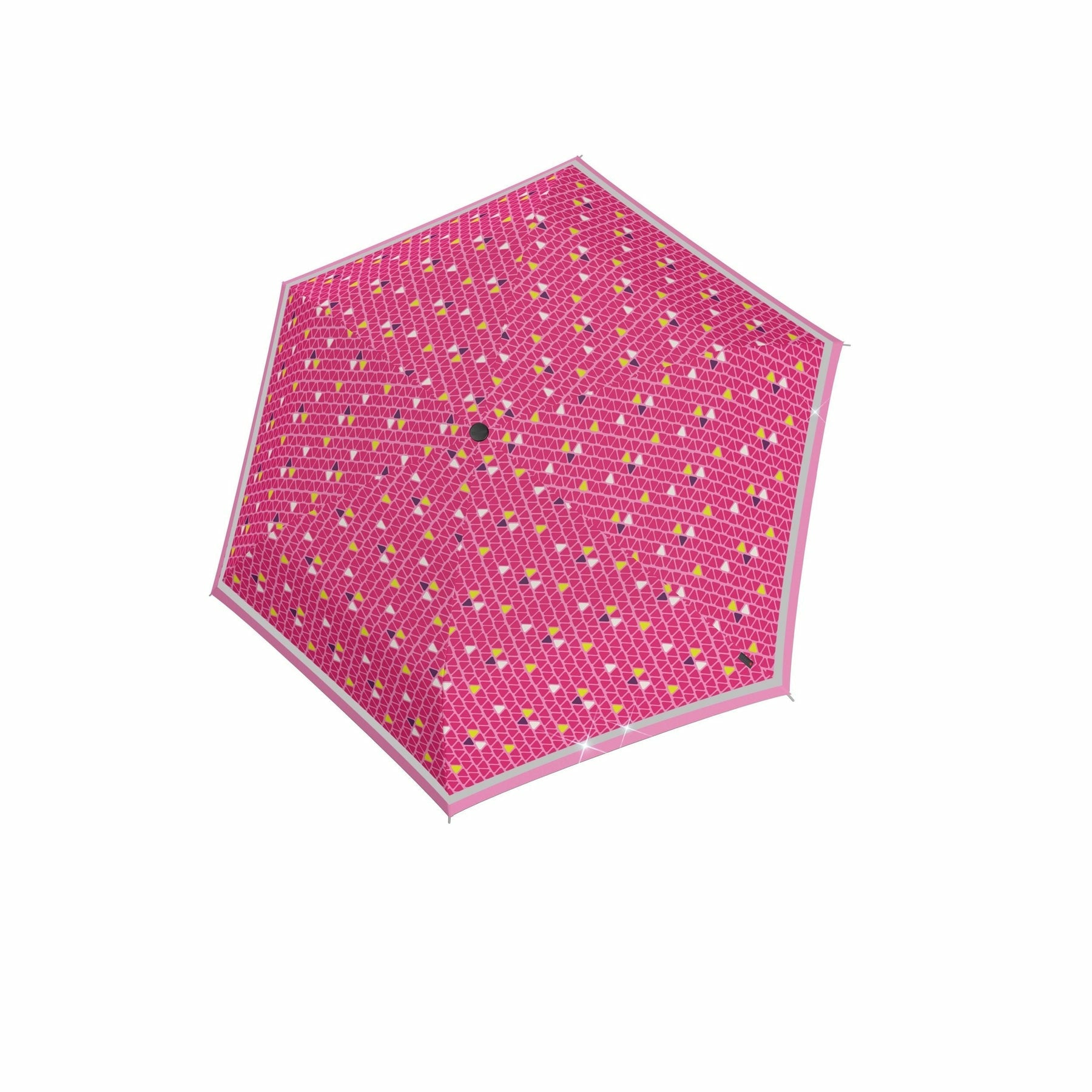 Knirps Taschenschirm Rookie – manuell, Ø 90 cm, L 22 cm – Pink – reflektierend