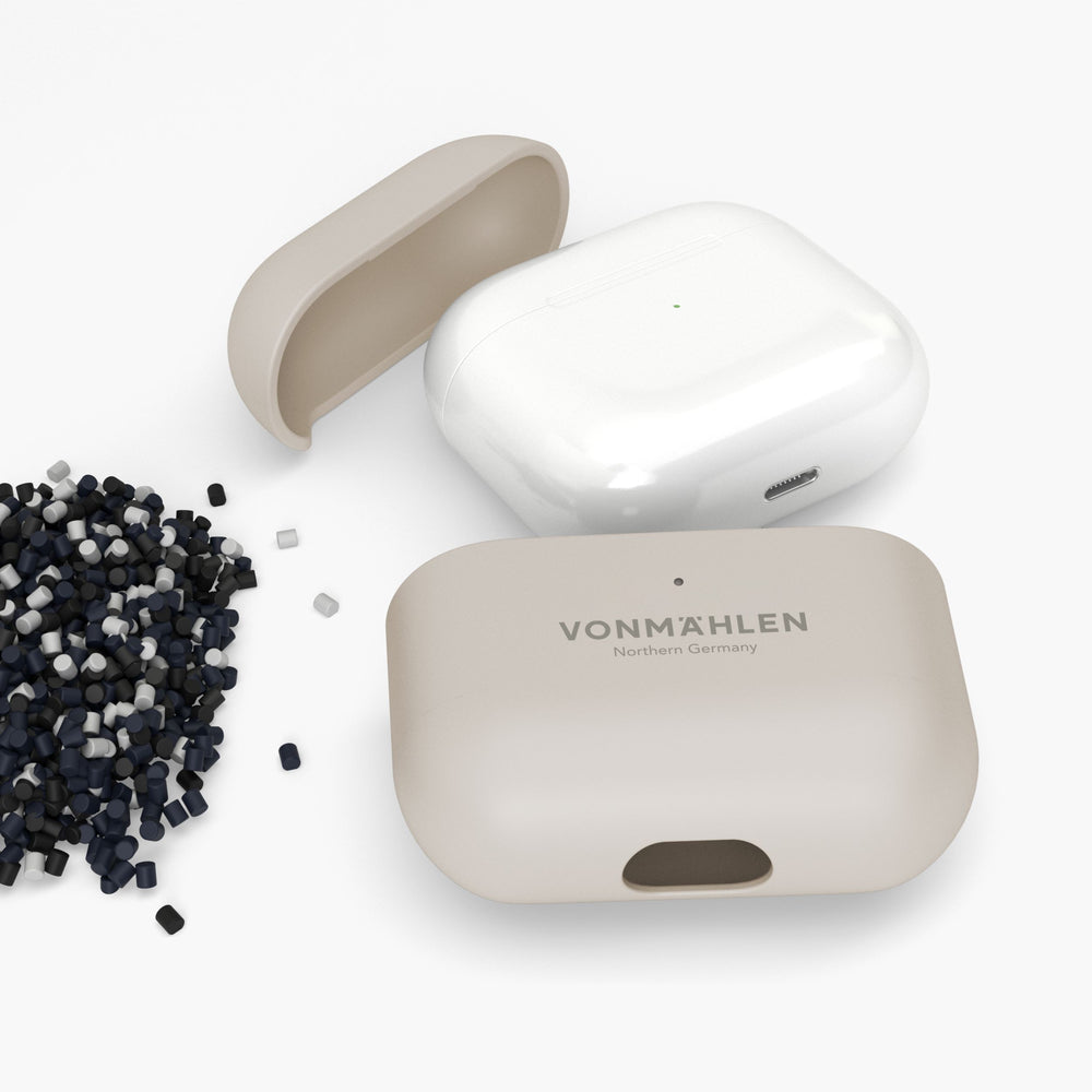 Vonmählen Thin Case – Schutzhülle – für AirPods Pro (2. Gen.) – Anti-Rutsch-Basis, tropfsicher – Creme