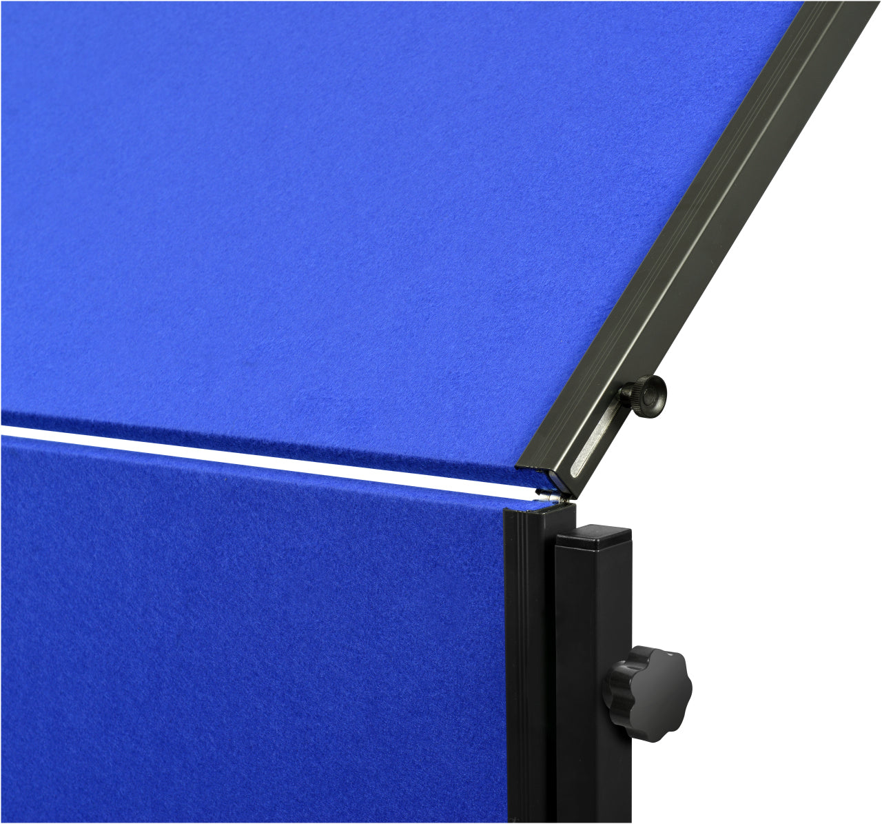 Legamaster Moderationswand – Filz, mit Rollen, doppelseitig – 120 × 150 cm – Marineblau, Alurahmen