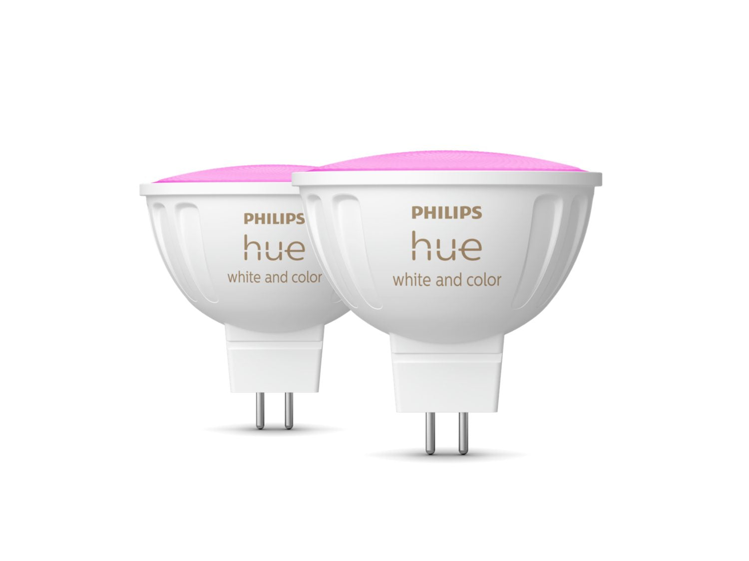Philips Hue LED-Reflektor MR16 GU5.3 2er-Pack – 6,3 W dimmbar, 400 lm, 2000–6500 K, für Zigbee