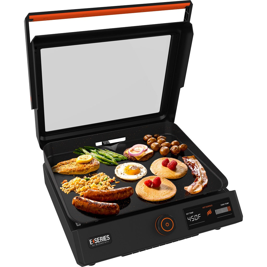 Blackstone Tischgrill E-Serie 17 – 1600 W, Keramik-Grillplatte, 1'677 cm² – Schwarz