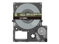Epson Schriftband – 18 mm × 8 m, khaki, weiss – LK-5QWJ