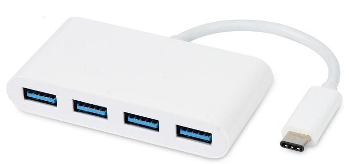 Microconnect USB-Hub – USB-C, 4× USB-A