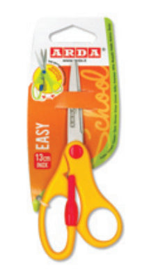 ARDA Kinderschere EASY – 13,0 cm, Kunststoff, für Rechtshänder, abgerundete Spitzen, Kunststoffgriffe