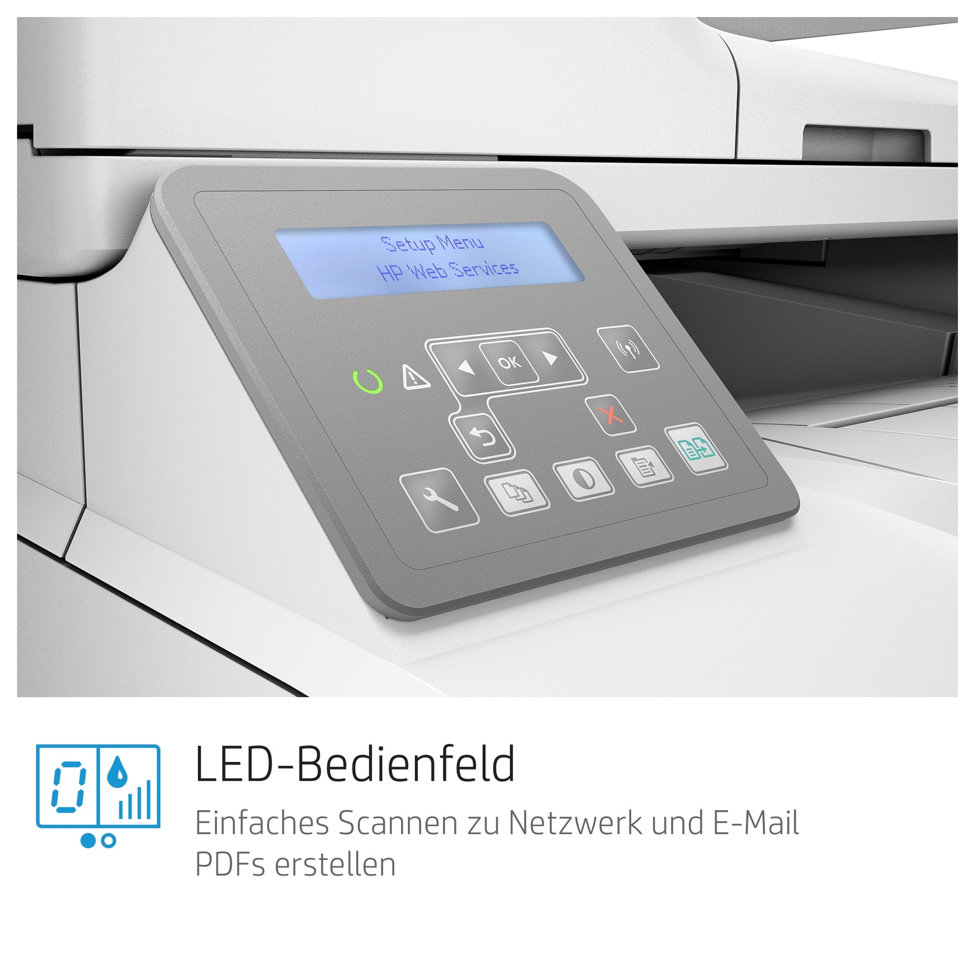 HP LaserJet Pro MFP M148dw – SW-Laser-Multifunktionsdrucker, A4, 3-in-1, Duplex, ADF, WLAN/LAN, AirPrint