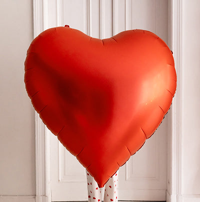 PartyDeco Folienballon Herz – Rot – 150 × 126 cm – Folie – 1 Stk