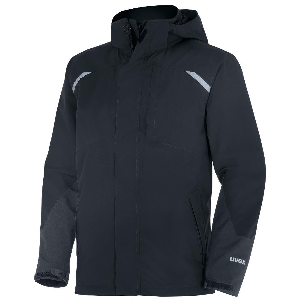 Uvex suXXeed craft Wetterjacke – XL – Graphit, Polyester, 150 g/m², Wassersäule 8'000 mm, mit Kapuze