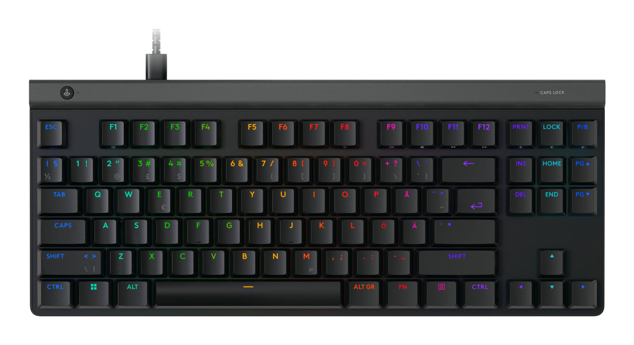 Logitech G G515 – Tastatur TKL – Mechanisch, RGB – Kabelgebunden – USB-C – QWERTY (Nordic) – Ohne Ziffernblock