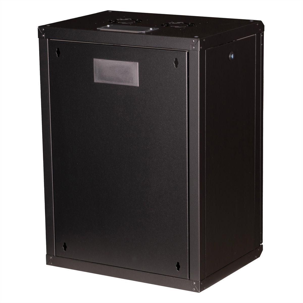 ROLINE Pro – 19" Wandverteiler 16U, IP20, abschliessbar, 600 × 450 × 818 mm, schwarz, Stahl
