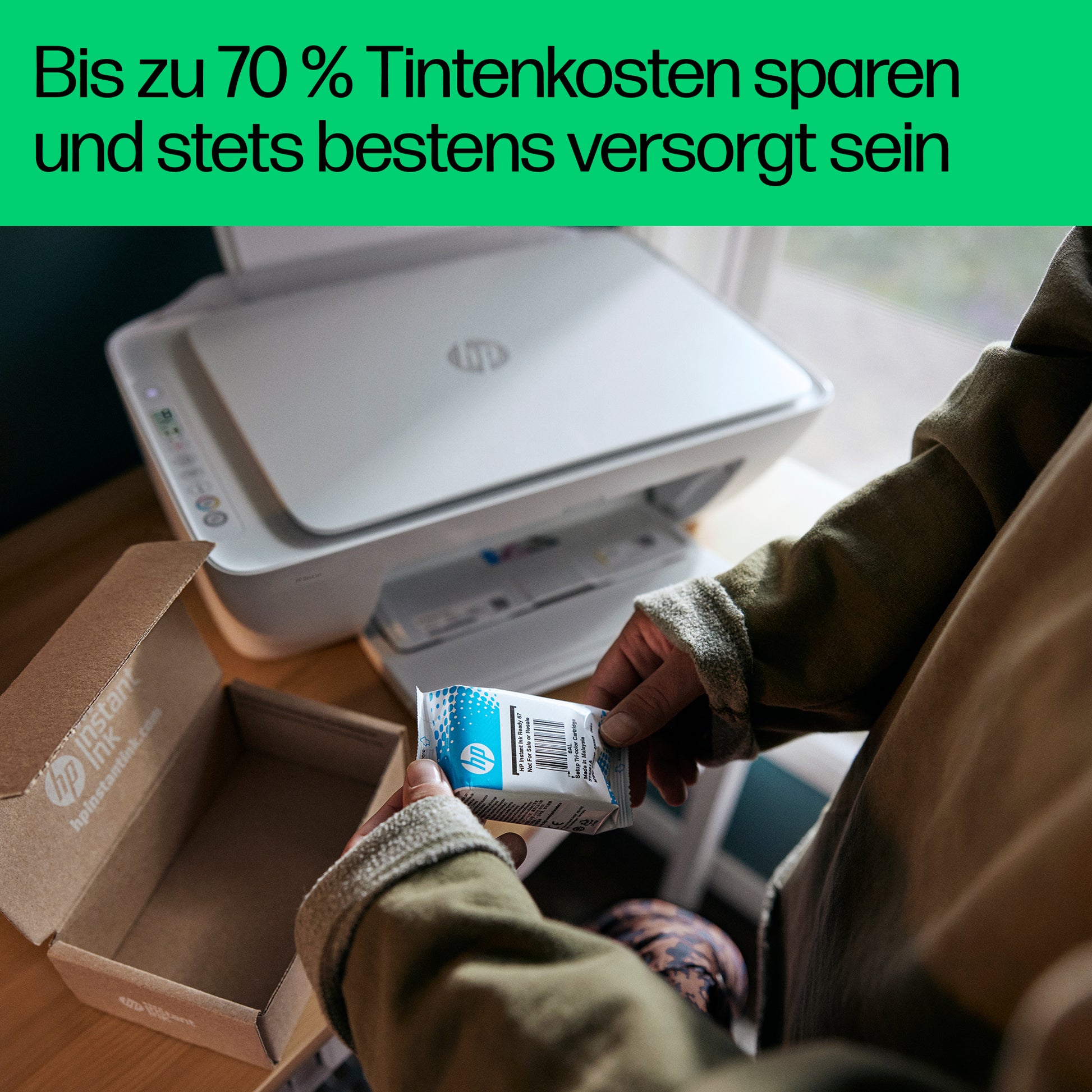 HP Deskjet 2810E All-In-One – Farbtintenstrahl-Multifunktionsdrucker, A4, 3-in-1, Duplex, WLAN, AirPrint