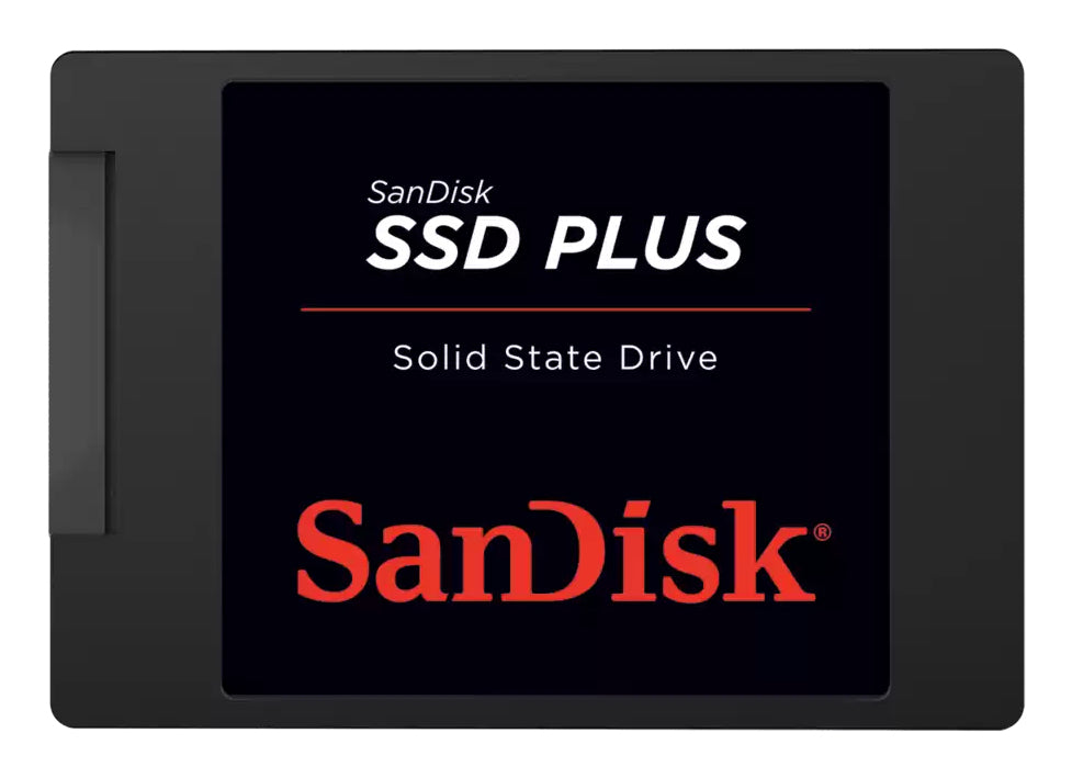 SanDisk SSD Plus – 250 GB – 2.5", SATA 6 Gbit/s, Lesen/Schreiben: 545/505 MB/s, für PC/Laptop