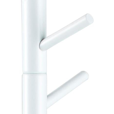 Actona Garderobenständer – 7 Haken, Gummibaumholz, Weiss, 51 × 45 × 176 cm