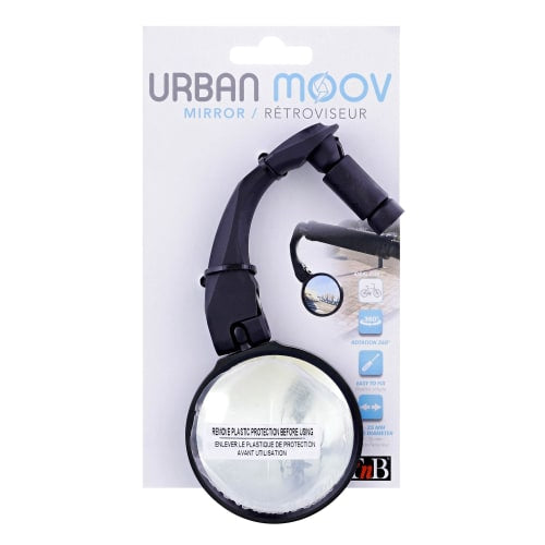 T'nB Lenkerendspiegel – Ø 70 mm, 360° verstellbar – für Lenker Ø 25 mm – schwarz – 1 Stk.