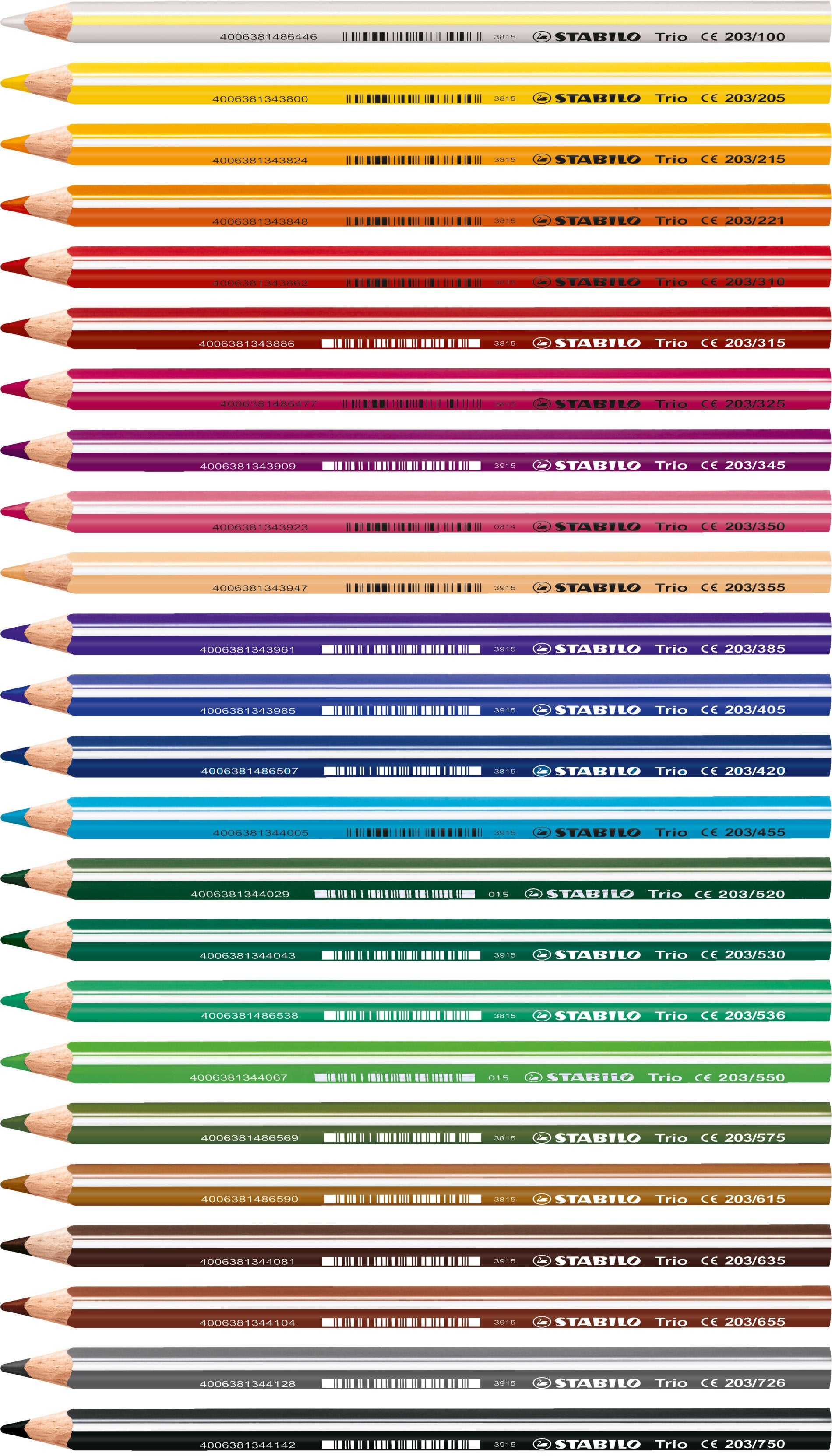 STABILO Buntstifte Trio Dick – Jumbo, Dreikant, Einzelstift Himmelblau, Minen-Ø 4,2 mm